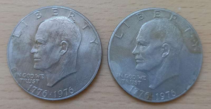 USA Eisenhower dollar 1976 (x2) Type 2