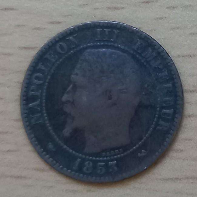 France 2 Centimos 1853B