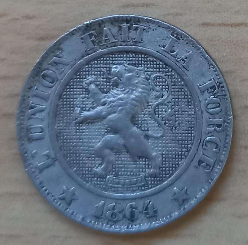 Belgium 10 Centimes 1864