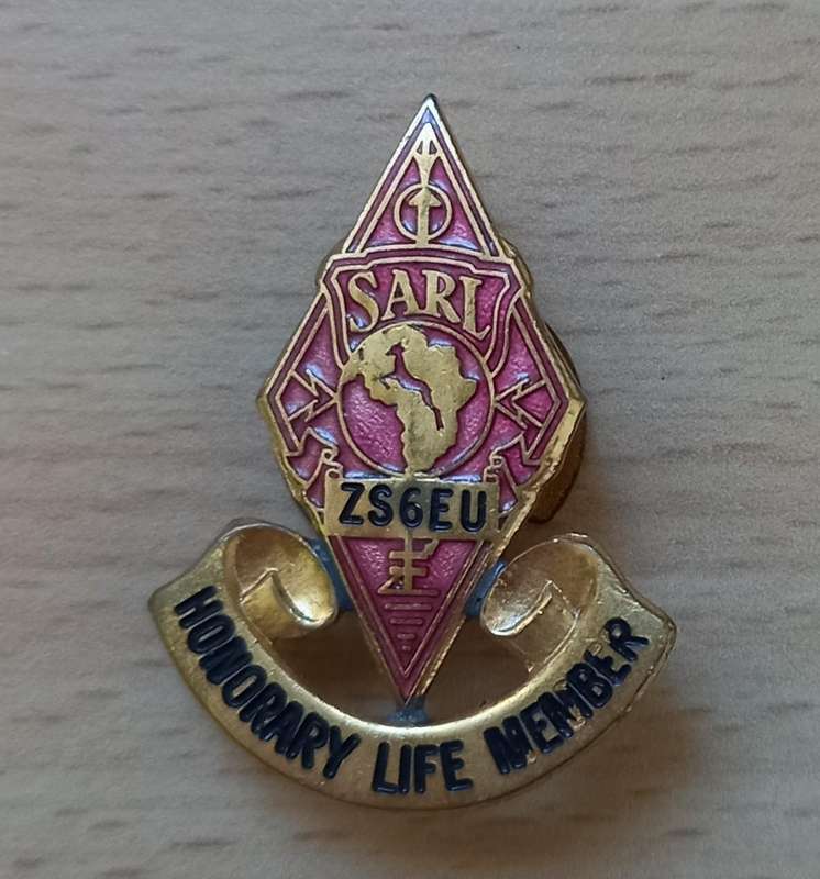 Vintage South Africa Radio League (SARL) Honorary Life Member badge
