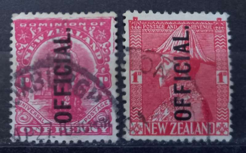 New Zealand lot of 5 used officials 1927-1934