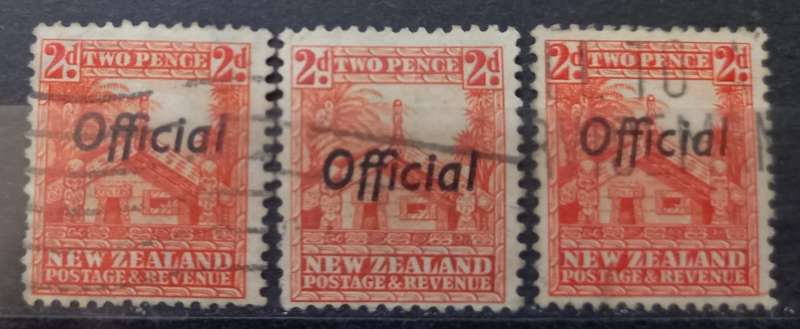 New Zealand lot of 5 used officials 1927-1934