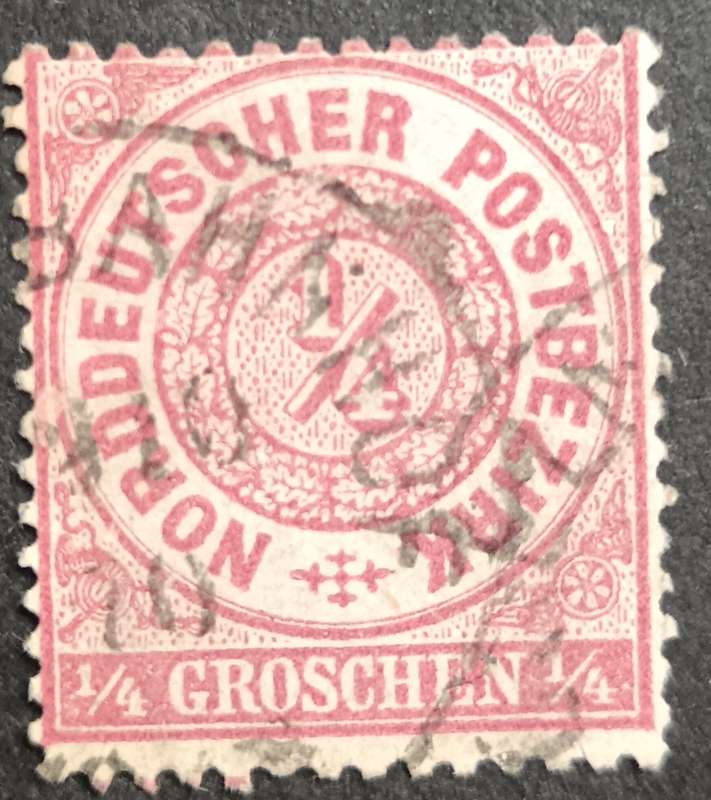 Germany Northern Postal District 1/4 Groschen 1869 used