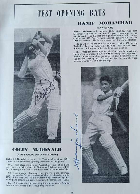 1962 Commonwealth cricket tour of Rhodesia souvenir booklet with 25 signatures - very rare