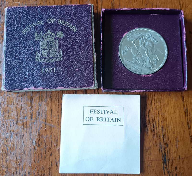 Great Britain 1951 Festival of Britain crown in original box