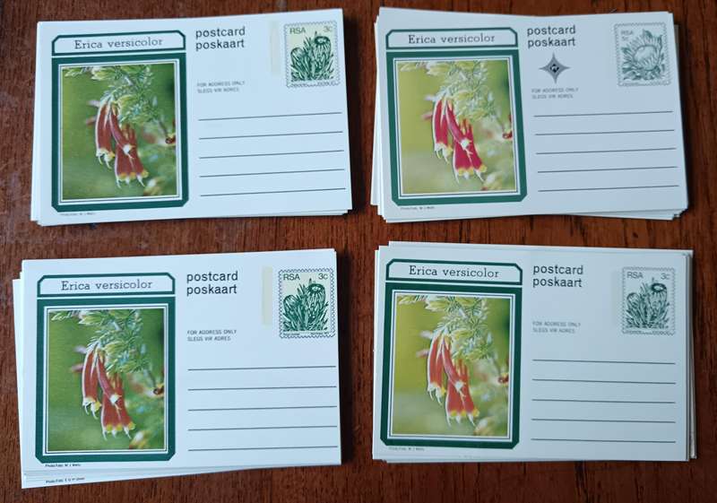 RSA 1977 4 sets of 10 Erica postcards