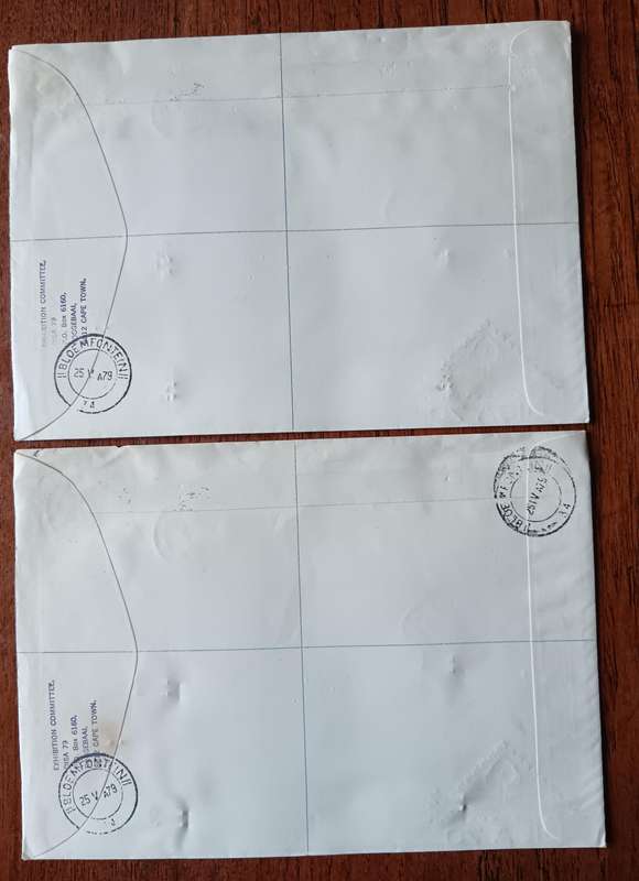 RSA pair of Disa 1977 pigeon post registered envelopes