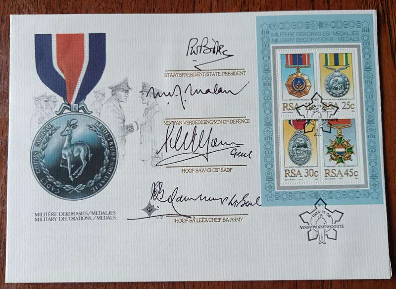 RSA 1984 lot of 3 military FDCs signed