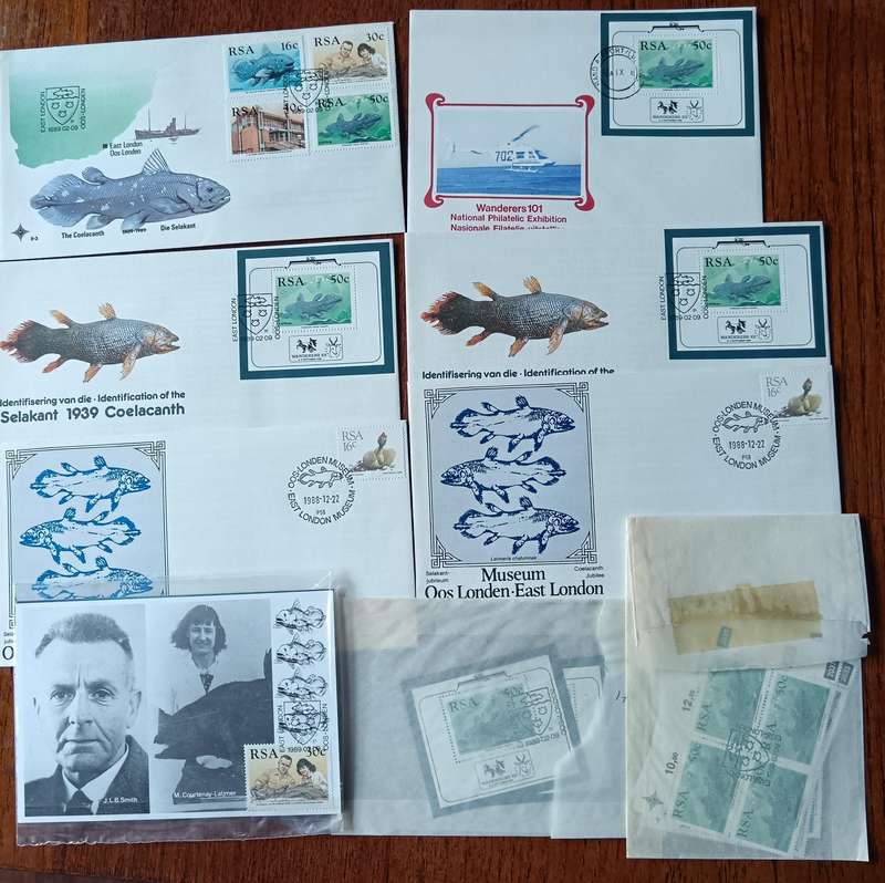 RSA 1989 coelacanth collection of 16 postal items