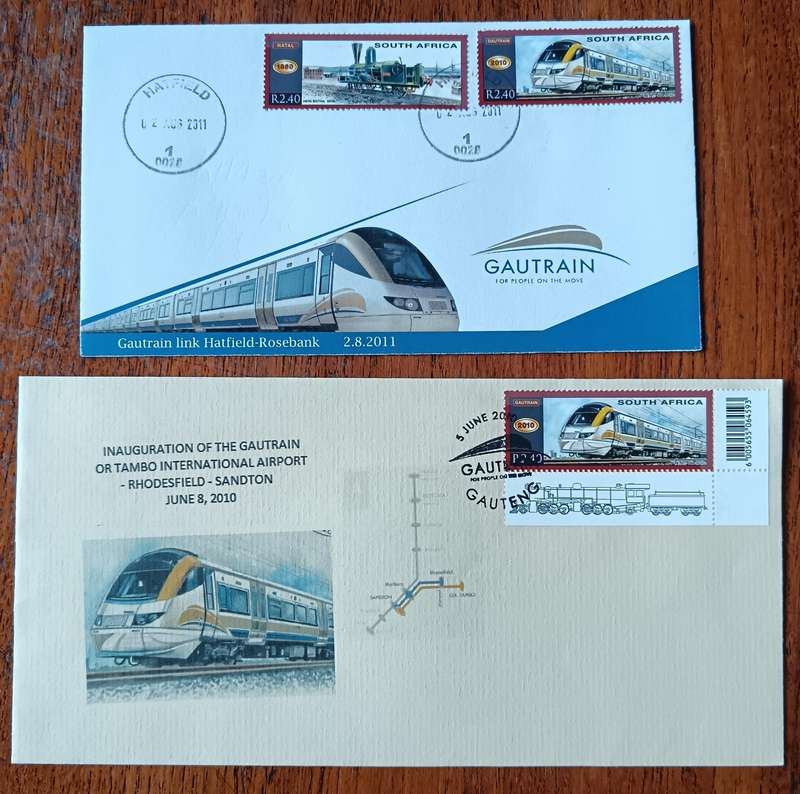 RSA pair of Gautrain covers 2010 and 2011 - hard to find