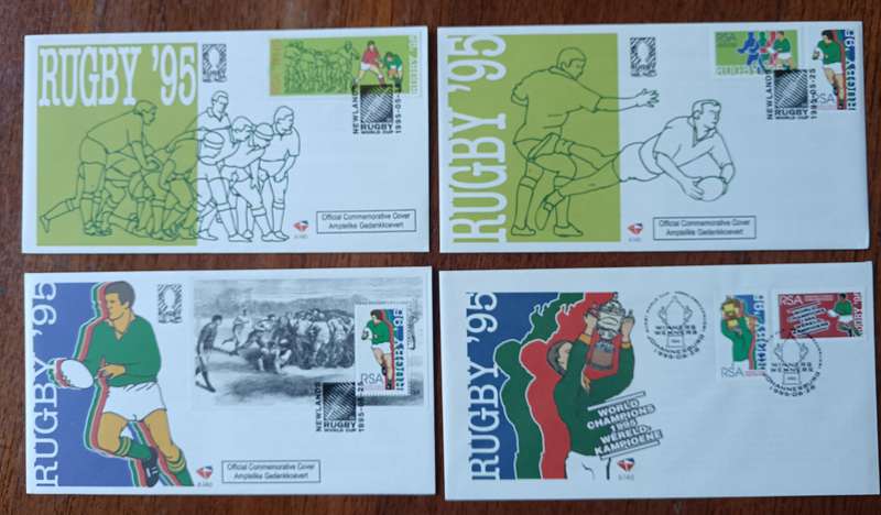 SA Rugby World Cup 1995 lot of 12 postal items