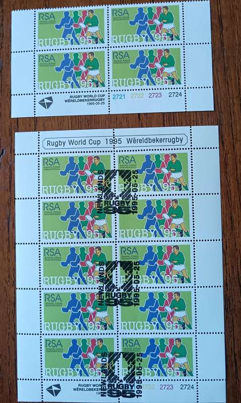 SA Rugby World Cup 1995 lot of 12 postal items