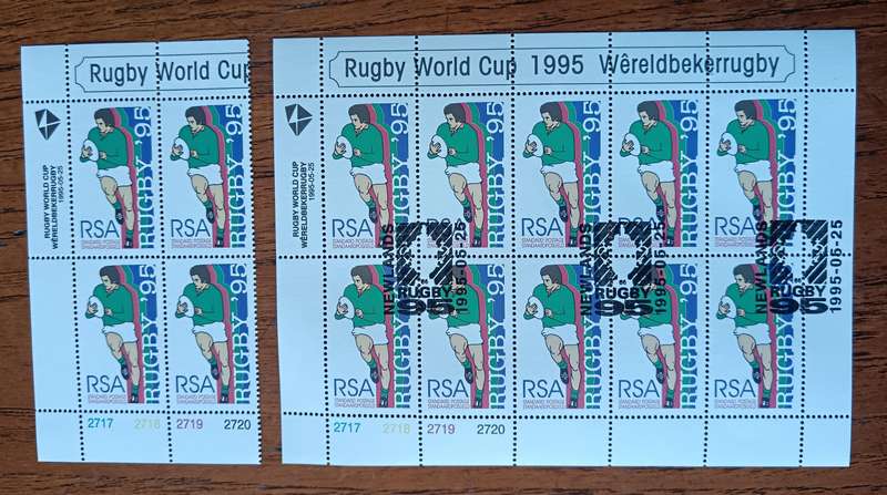 SA Rugby World Cup 1995 lot of 12 postal items