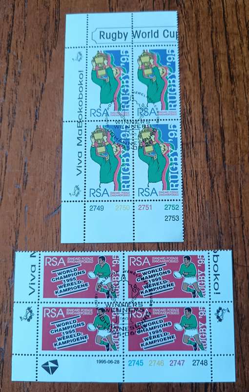 SA Rugby World Cup 1995 lot of 12 postal items