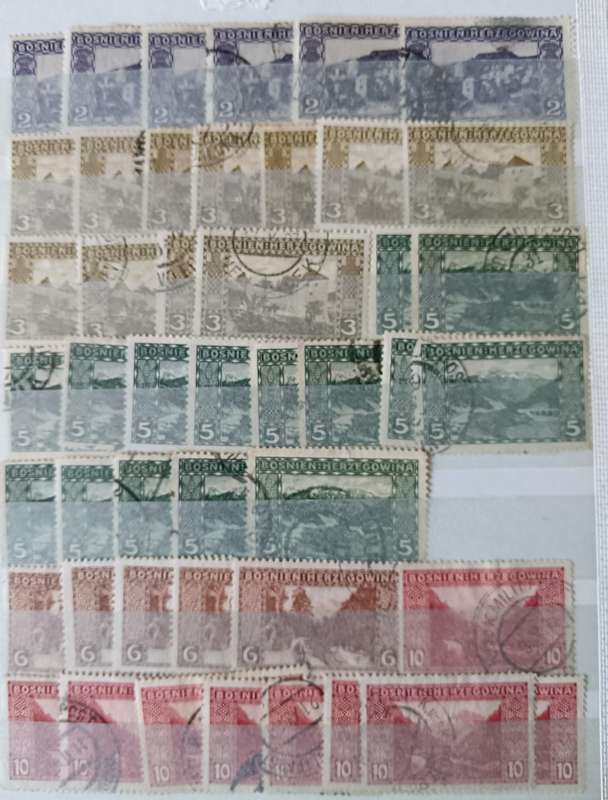 Bosnia Herzegovina collection of 225 MH and used stamps 1879 to 1917