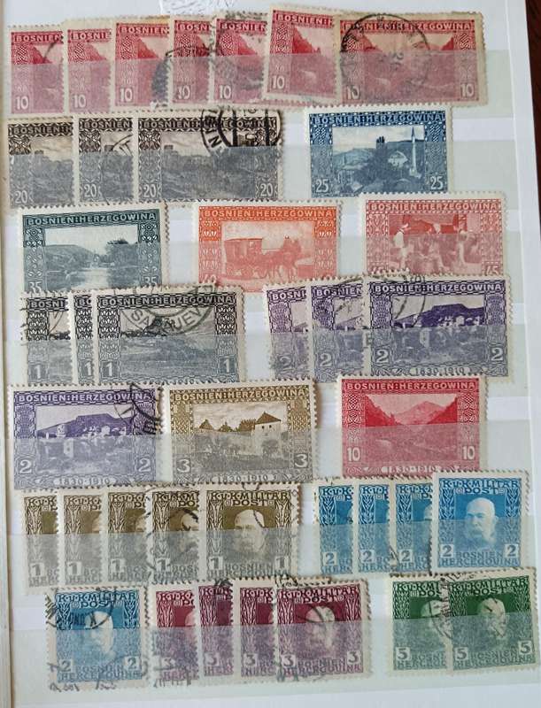 Bosnia Herzegovina collection of 225 MH and used stamps 1879 to 1917