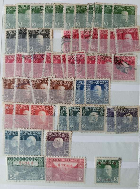 Bosnia Herzegovina collection of 225 MH and used stamps 1879 to 1917