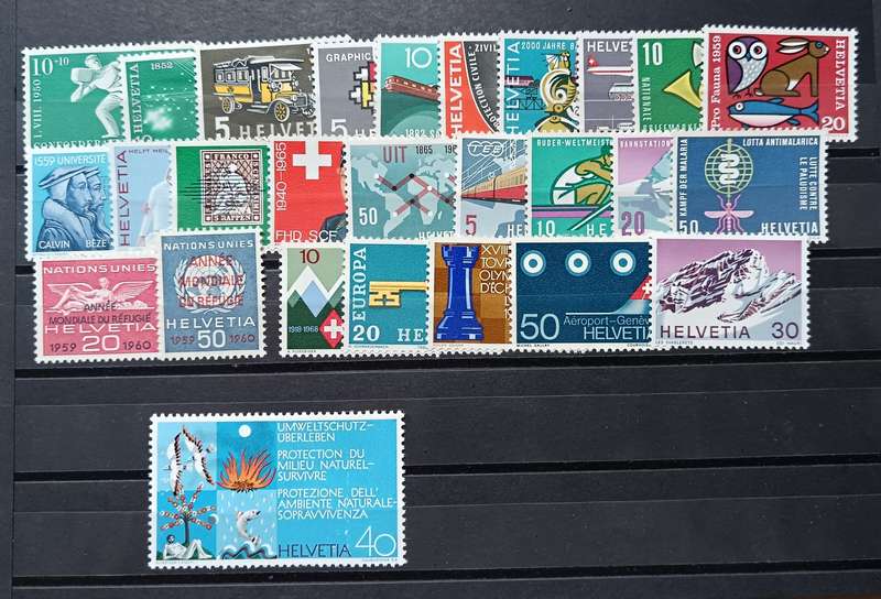 Switzerland lot of 27 MH and MNH stamp - 1950 to 1972