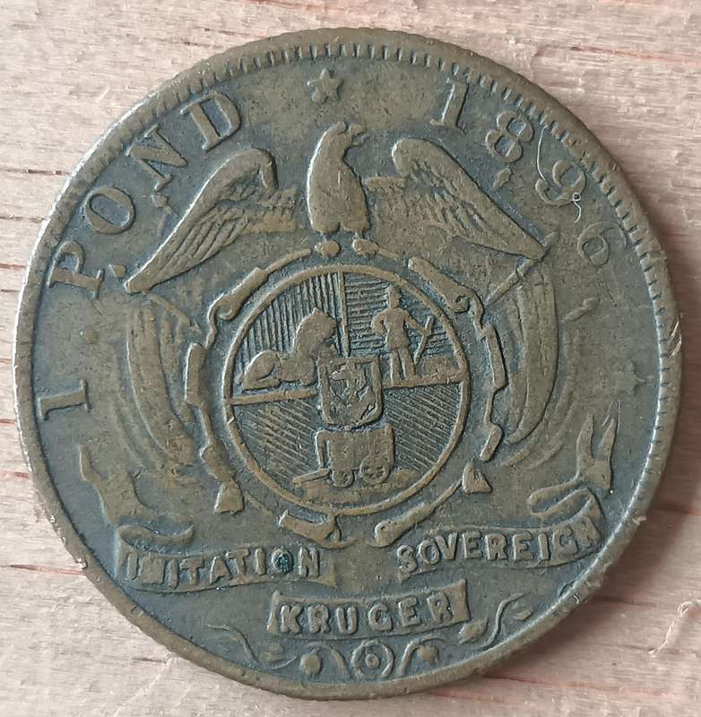 ZAR imitation sovereign Kruger pond
