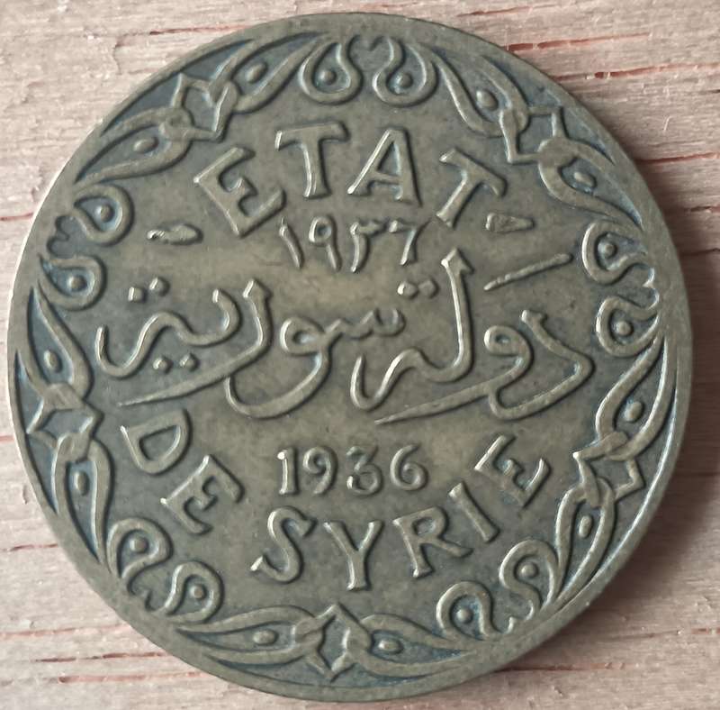 Syria 5 Piastres 1936