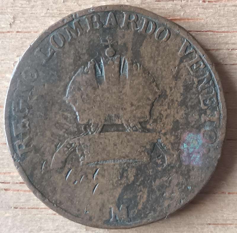 Italian States Lombardy-Venetia 3 centesimo 1822M well used