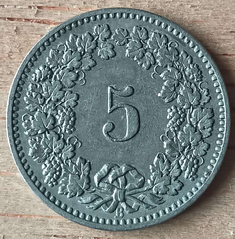 Switzerland 5 Rappen 1897 low mintage