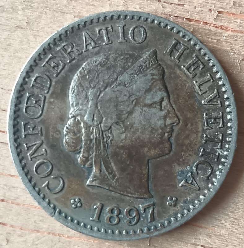 Switzerland 5 Rappen 1897 low mintage
