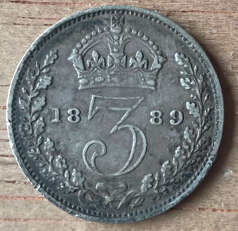 Great Britain silver 3 Pence 1889