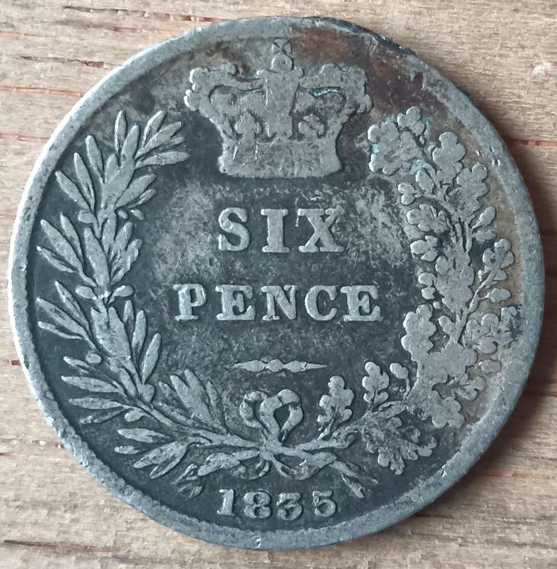 Great Britain silver 6 Pence 1835