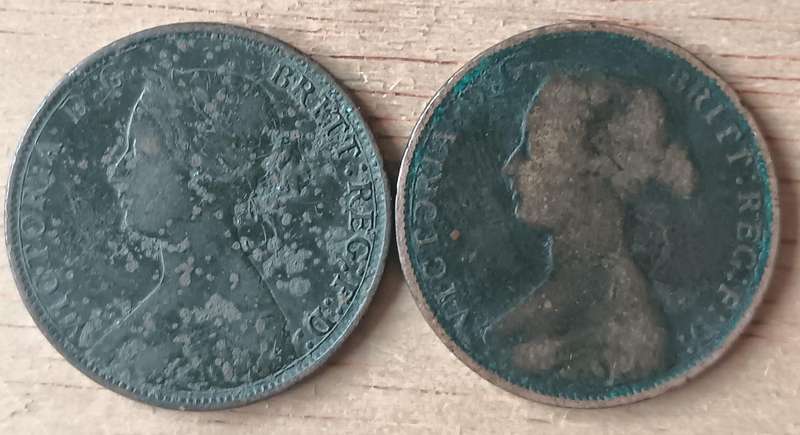 Great Britain Half Penny 1866 and 1873