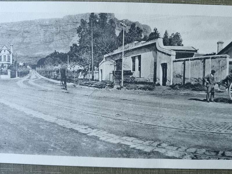 Large card by G Budricks' Adderley Art Gallery Cape Town of Orange Street early 1900s
