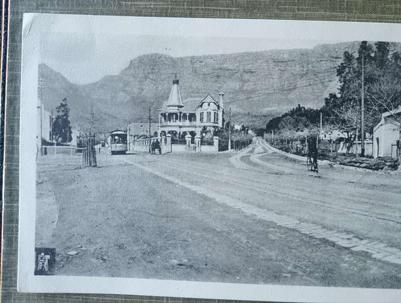 Large card by G Budricks' Adderley Art Gallery Cape Town of Orange Street early 1900s