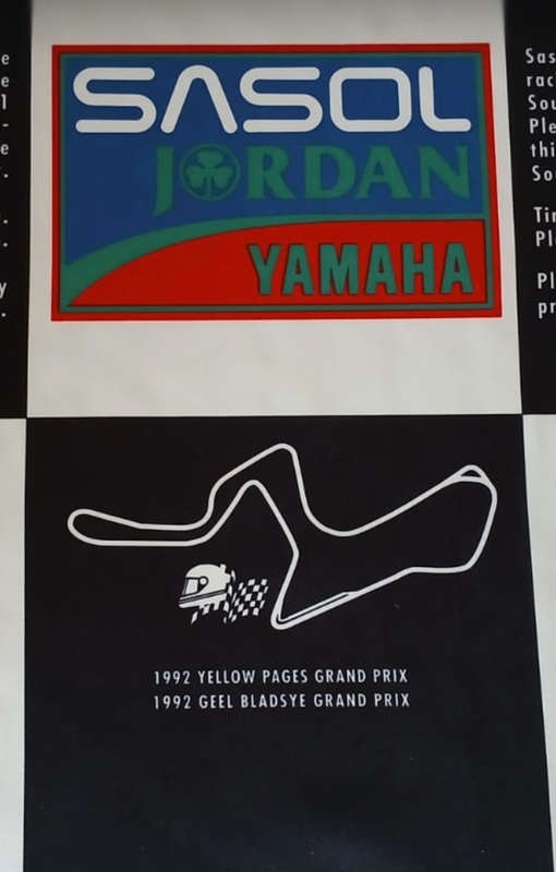 Chequered Flag Invite for the Launch of Sasol Jordan F1 at the Kyalami GP of 1992