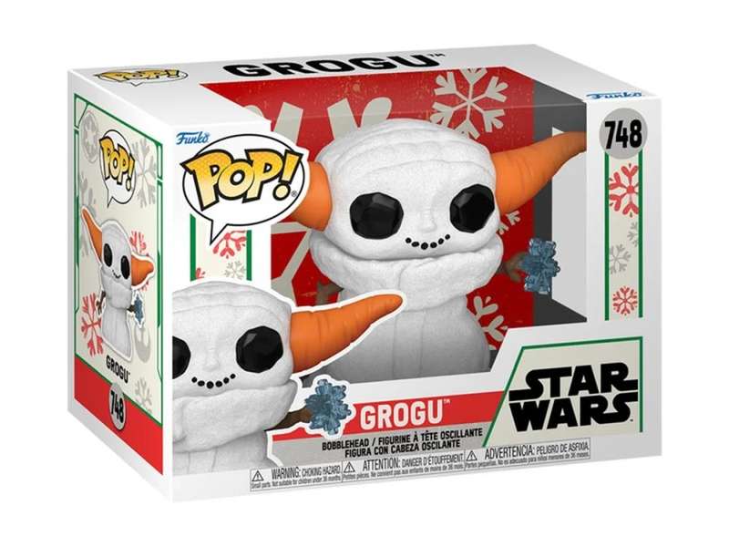 Funko POP! STAR WARS MANDO HLDY GROGU SNOWMAN VIN FIG