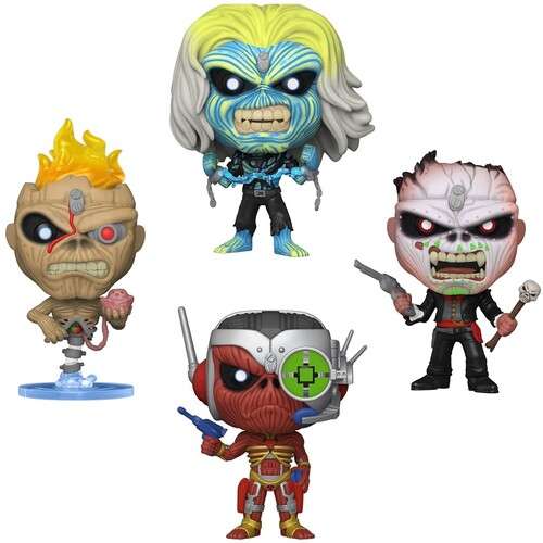 FUNKO POP! ROCKS Iron Maiden - Eddie 4PK Glow in the Dark Box Set (AE Exclusive)