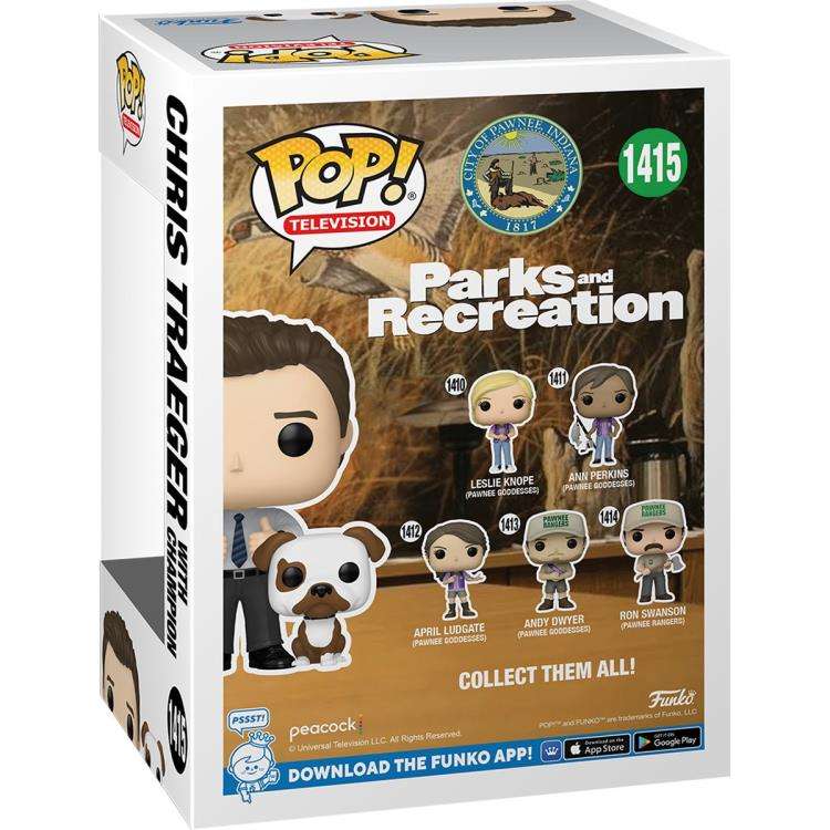 Funko POP & BUDDY PARKS & REC CHRIS AND CHAMPION VIN FIG