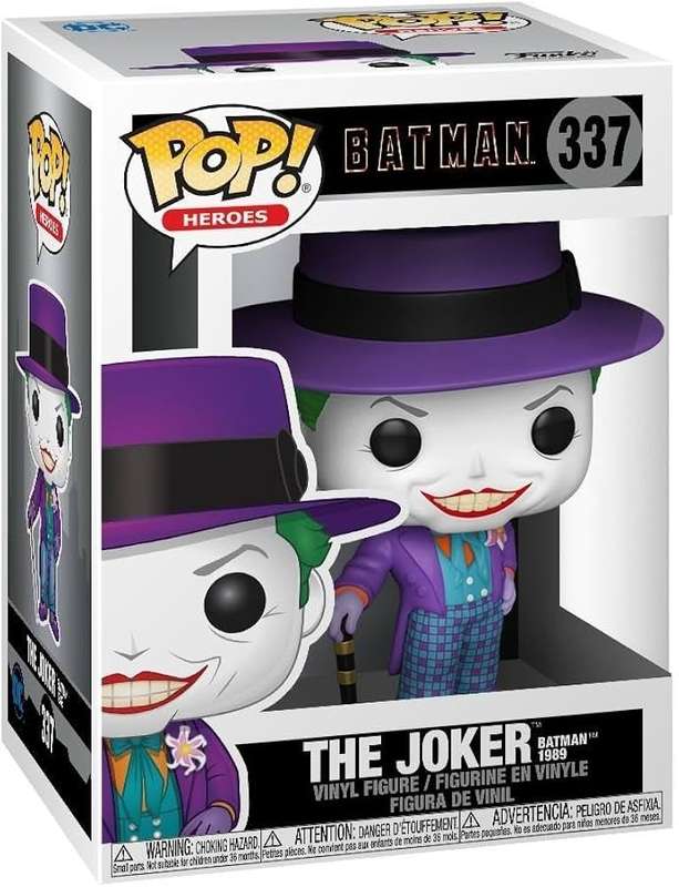 Funko POP! HEROES BATMAN 1989 JOKER W/HAT VINYL FIG