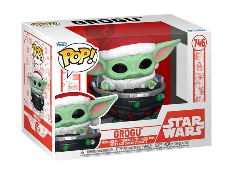 Funko POP! STAR WARS MANDO HLDY GROGU PRAM VIN FIG