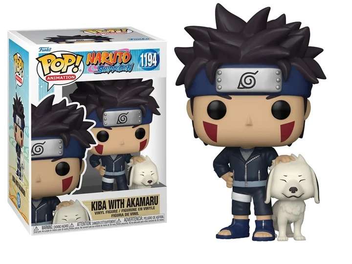 Funko POP! ANIMATION NARUTO KIBA W/ AKAMARU VINYL FIG