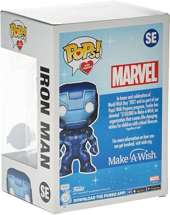 Funko Pop! Iron Man (Metallic) Make-A-Wish