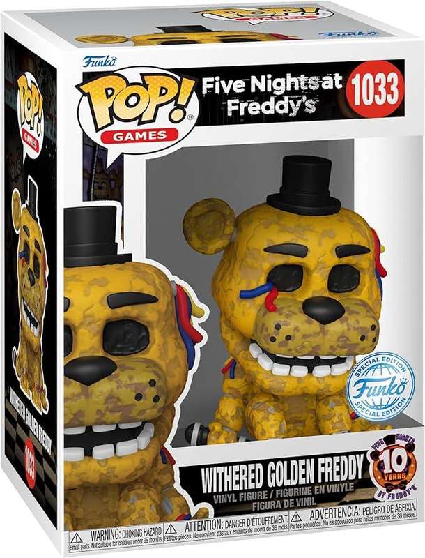 Funko Pop! Games: Five Nights at  Freddys  Withered Goldeen Freddy  Five Nights at Freddys