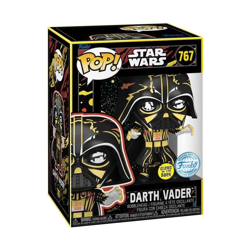 POP Star Wars  Darth Vader Retro US Exclusive Glow Vinyl