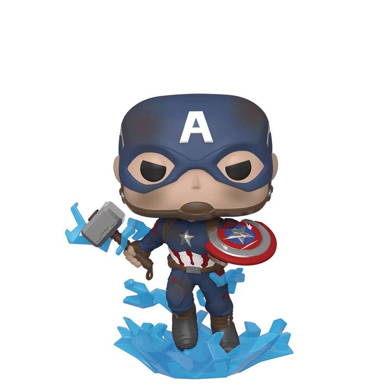Funko POP! MARVEL ENDGAME CAP A W/ BROKEN SHIELD & MJOLNIR VIN FIG