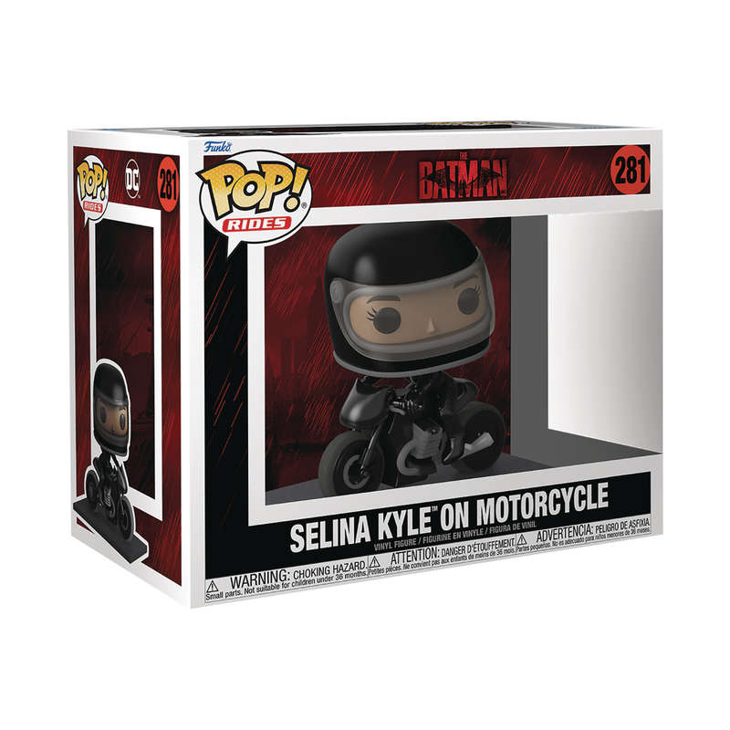 Funko! POP RIDES DLX THE BATMAN SELINA KYLE ON MOTORCYCLE VIN FIG