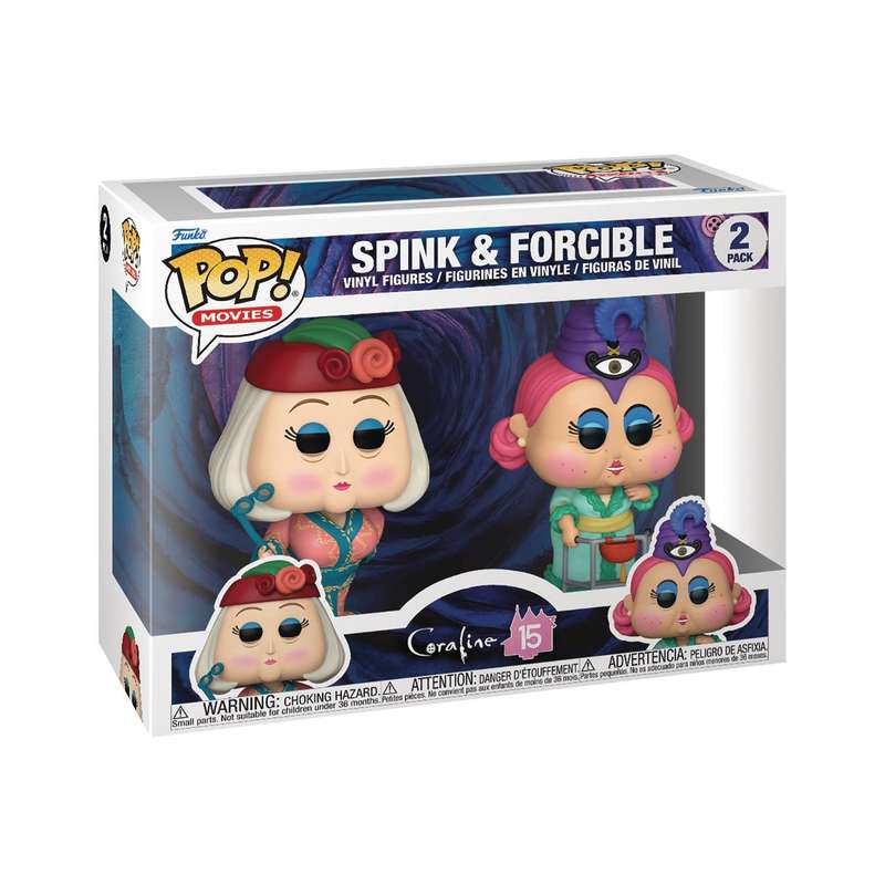 Funko! POP MOVIES CORALINE 15TH SPINK&FORCIBLE 2PK VIN FIG