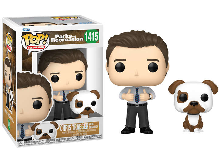 Funko POP & BUDDY PARKS & REC CHRIS AND CHAMPION VIN FIG