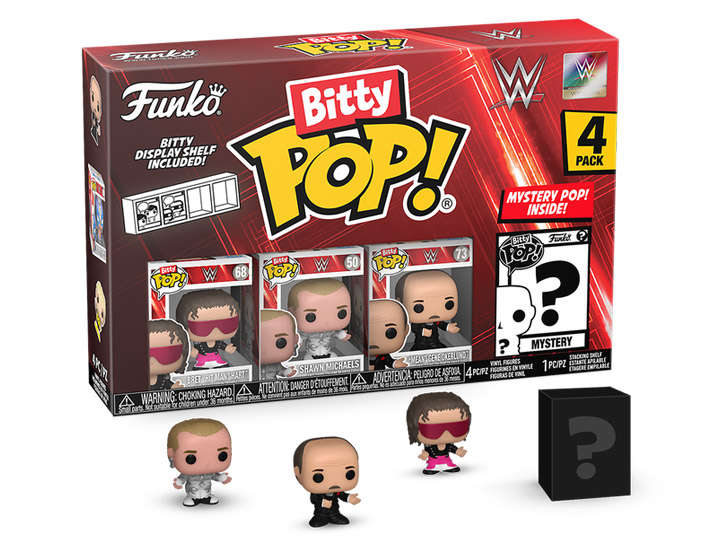 Funko BITTY POP! WWE BRET HART 4PK VINYL FIGURE