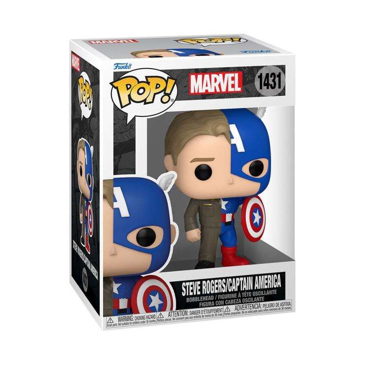 Funko POP! MARVEL SPLIT CAPTAIN AMERICA/STEVE ROGERS VIN FIG