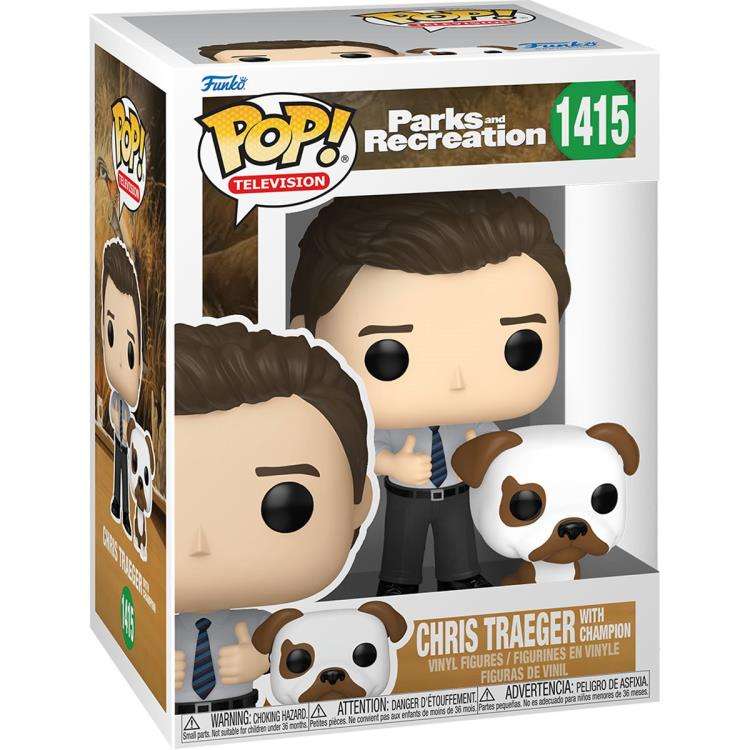 Funko POP & BUDDY PARKS & REC CHRIS AND CHAMPION VIN FIG