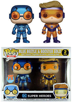Funko POP! HEROES BOOSTER GOLD & BLUE BEETLE PX VIN FIG METALLIC 2P